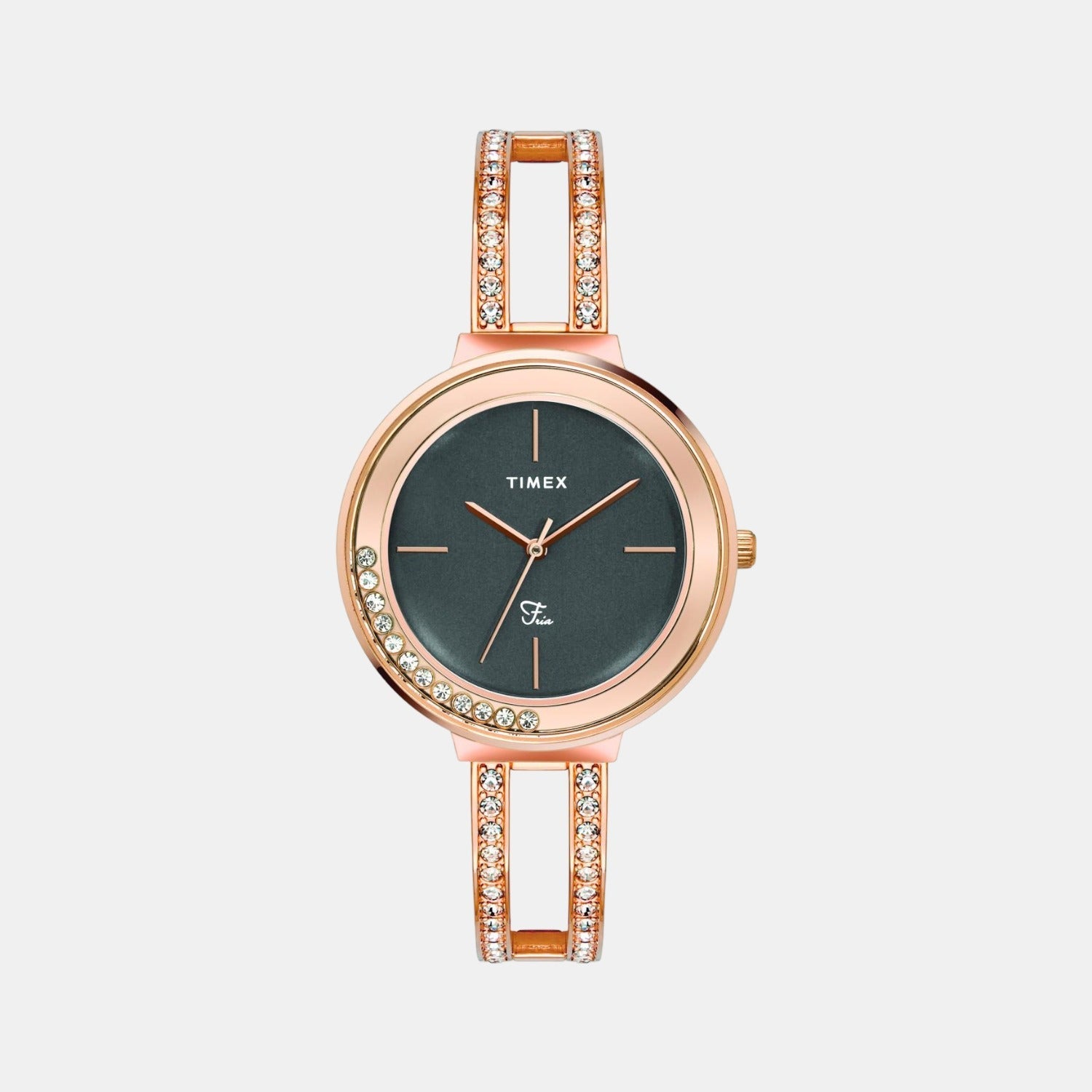 Timex Fria Women Quartz Grey Dial Analog Brass Watch TWEL13503