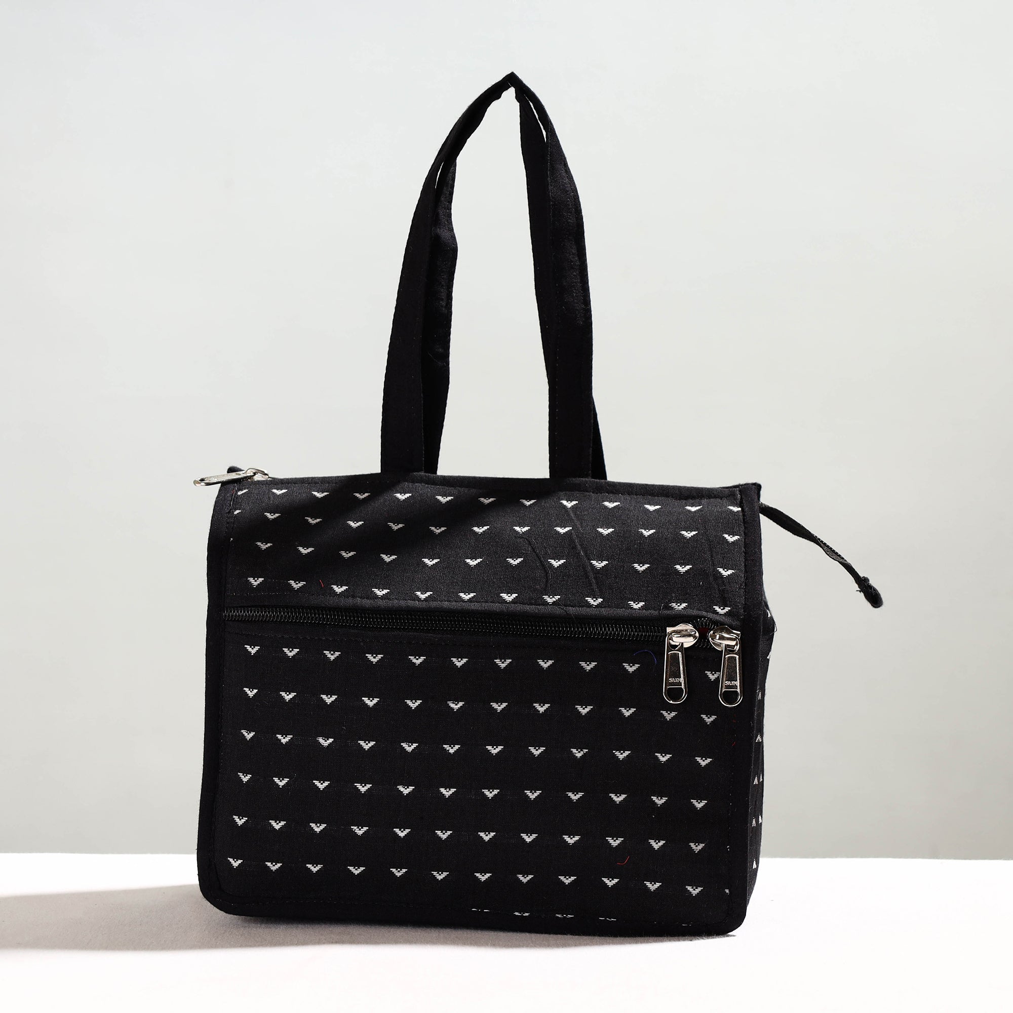 NOORI BAZAR Black - Handcrafted Jacquard Cotton Hand Bag