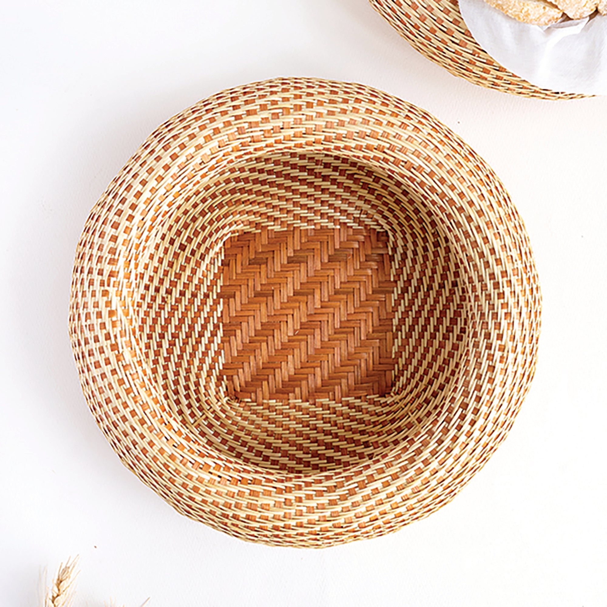 STUDIO COPPRE Beige - Round Bamboo Bread Basket - view 2