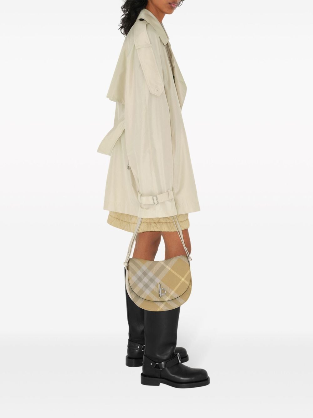 Burberry Short silk trench coat - view 6