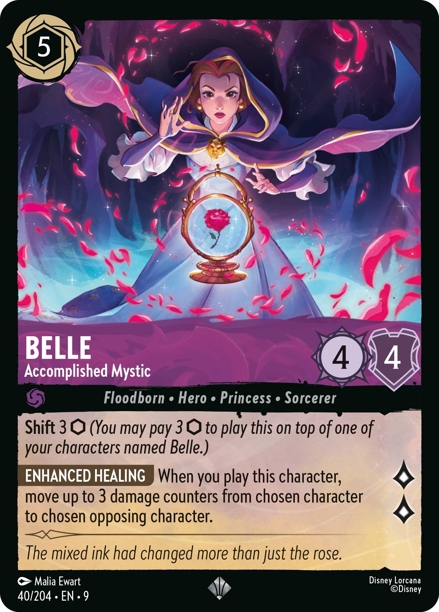 204 fabled non-foil – Lorcana Belle - Accomplished Mystic - 40/204 [Fabled] [Non-Foil]