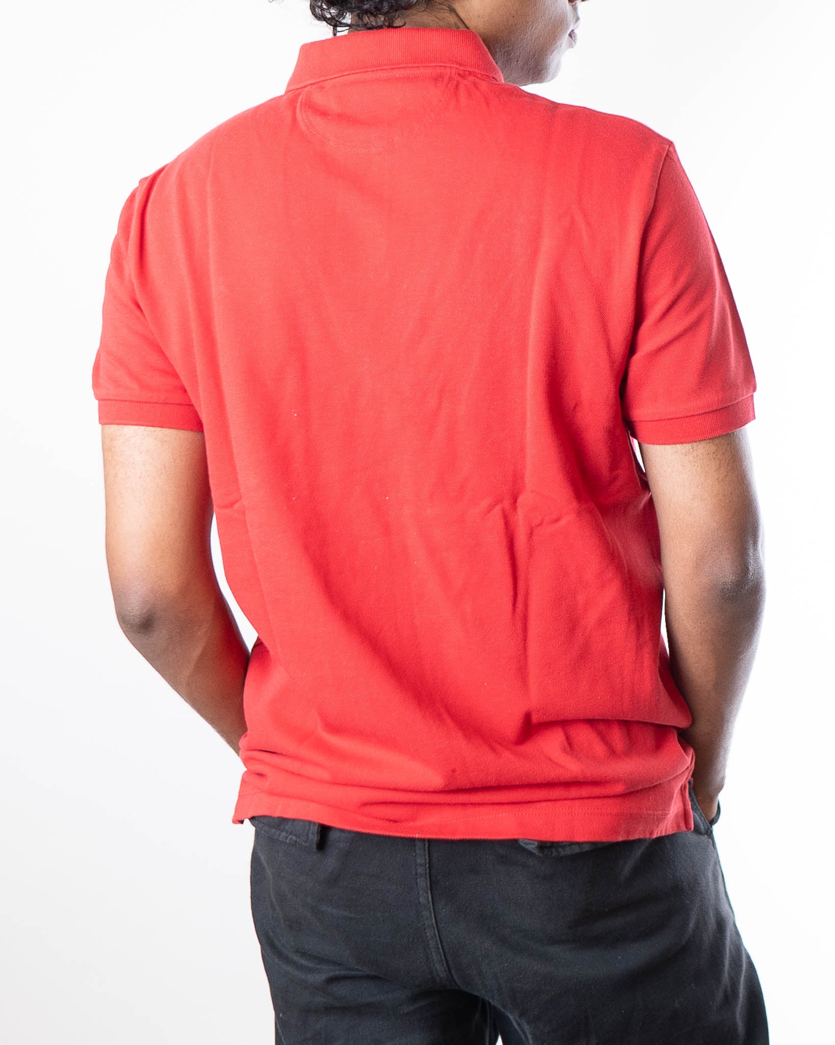 Hackett London Logo Embroidered Polo T-Shirt - Red - view 2