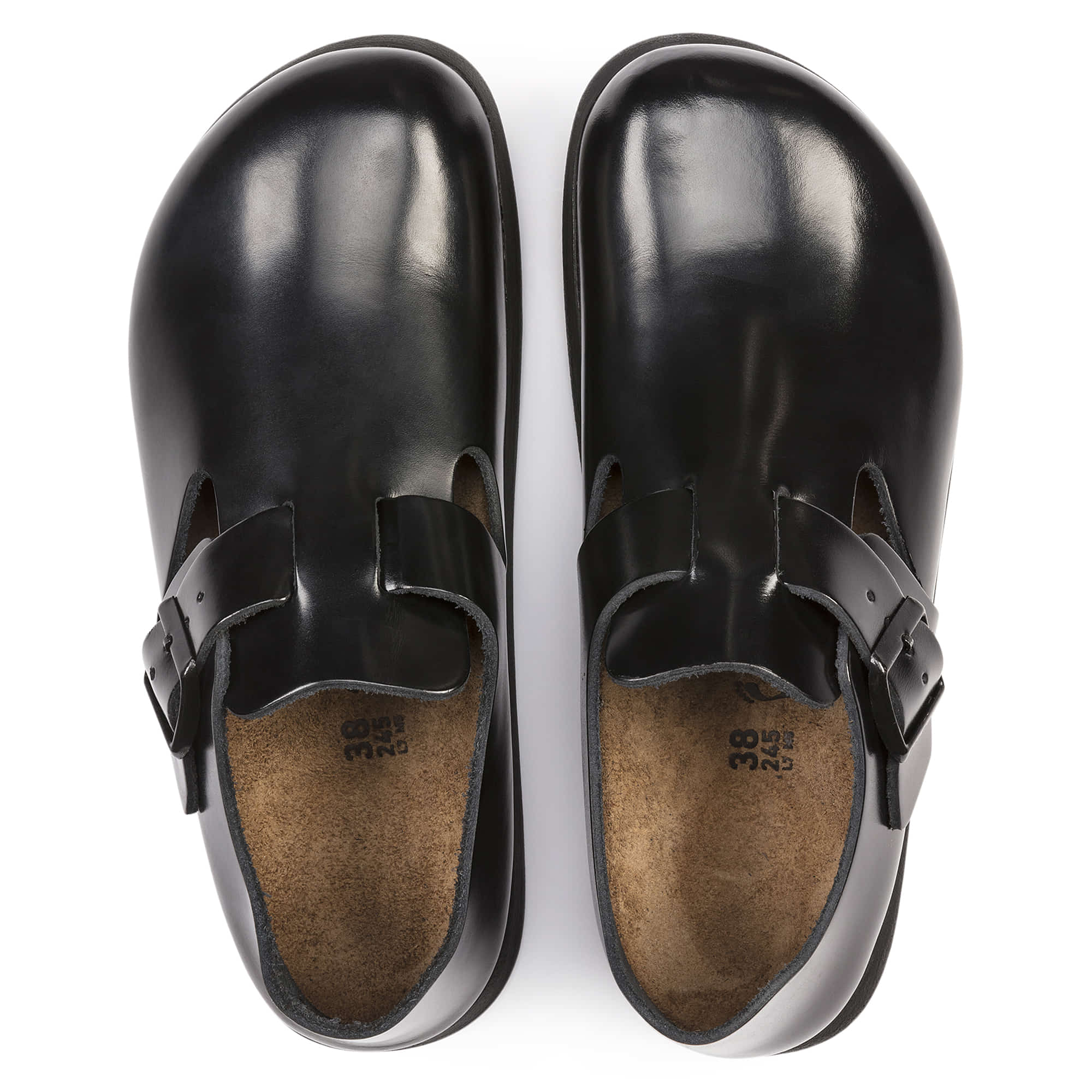 Birkenstock London Embossed Leather Patent – Black Black/Shiny - view 2