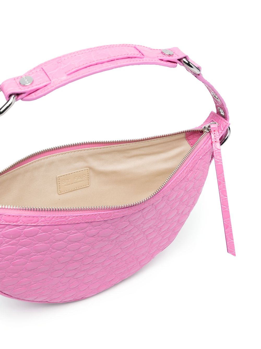 By Far Gib embossed crocodile-effect shoulder bag - view 2
