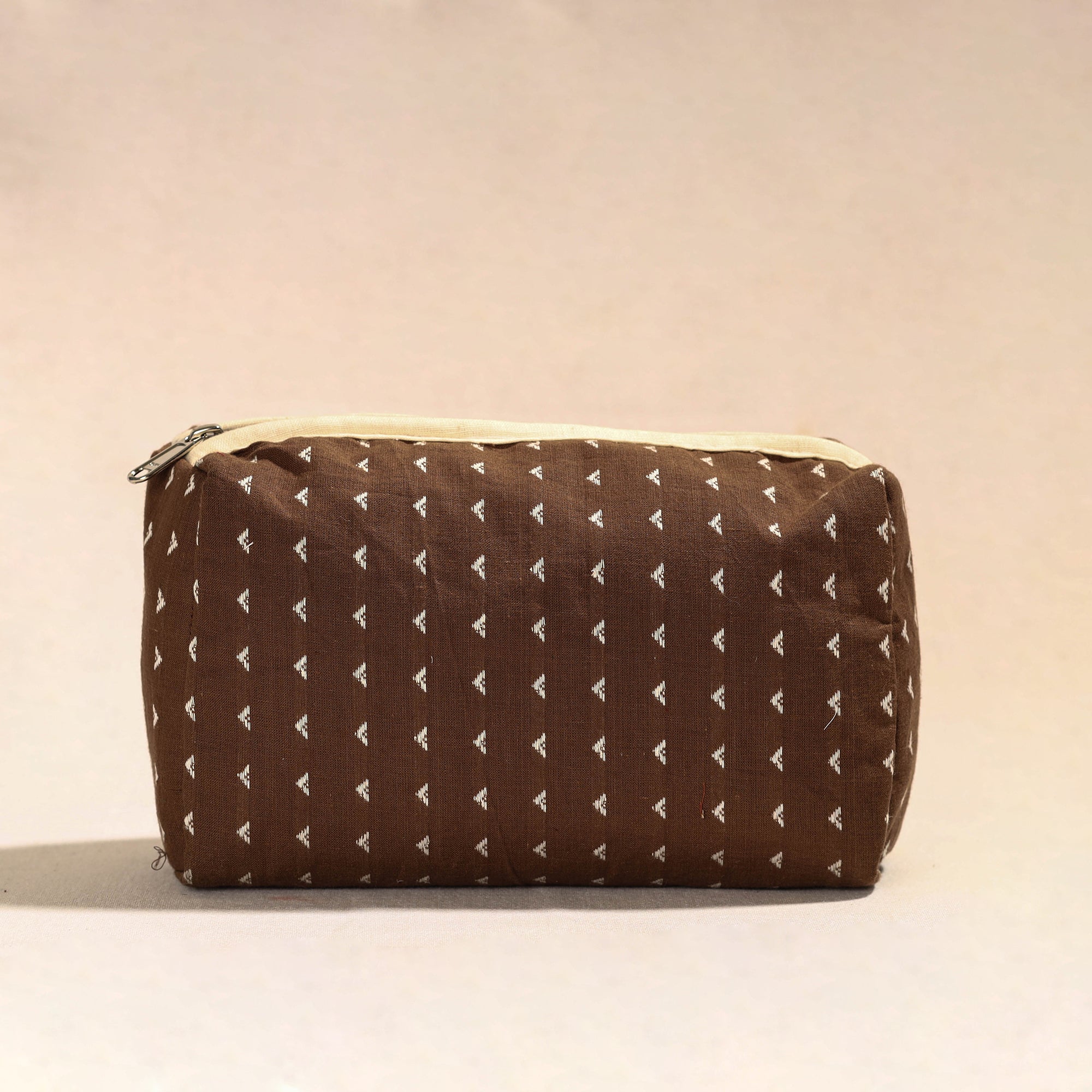 NOORI BAZAR Brown - Handmade Cotton Toiletry Pouch 05