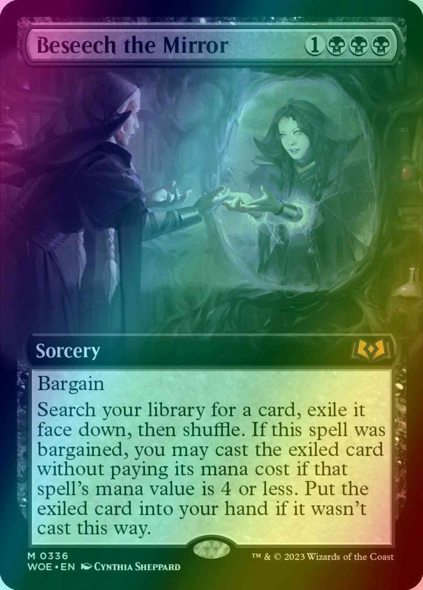 Magic Beseech the Mirror [336] [Extended Art] [Wilds of Eldraine] [Foil]