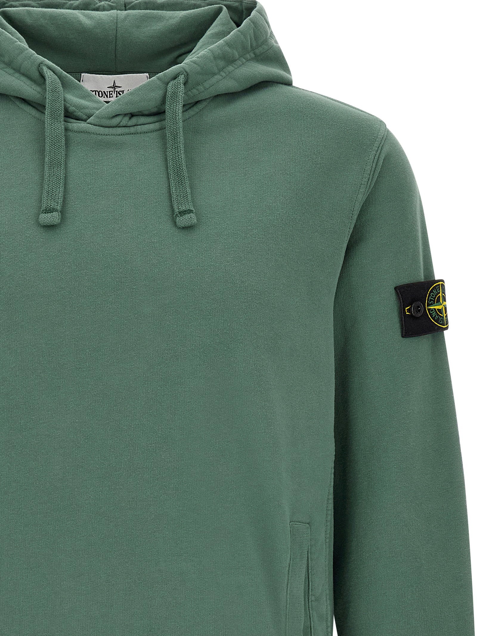 Badge Stone Island Hoodie – 99% cotton, 1% elastane - view 3