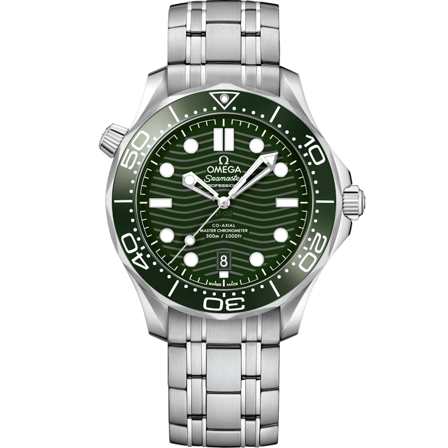 Omega Seamaster Diver 300M Co‑Axial Master Chronometergreen Dial Men 42MM