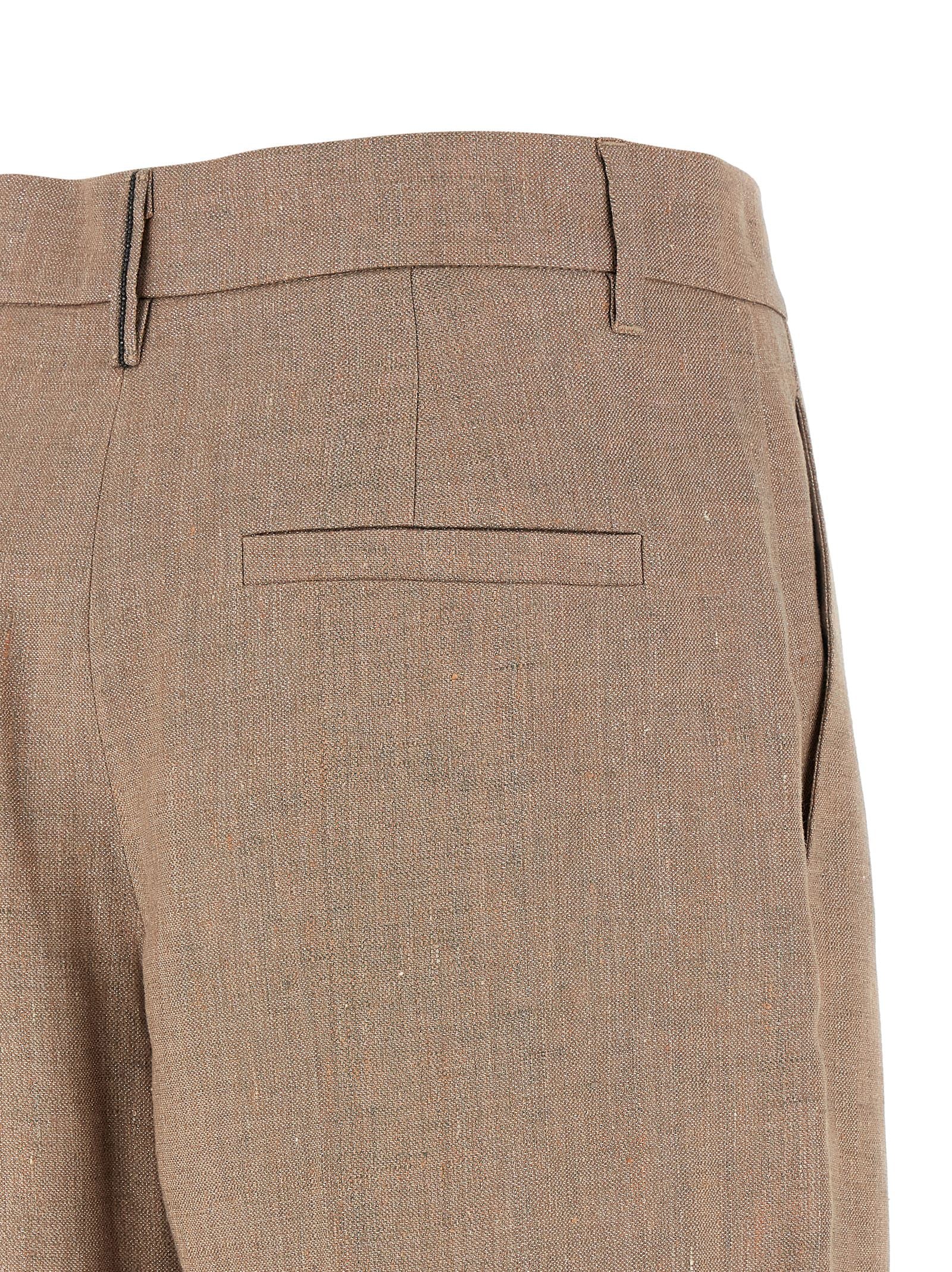 Brunello Cucinelli Loose Pleated Pants – 92% li, 4% pa, 4% pm - view 4