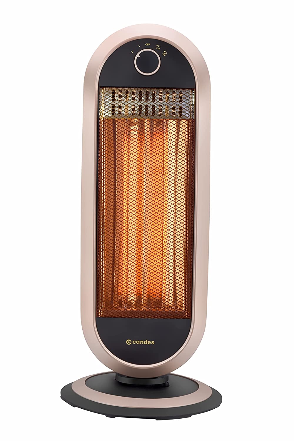 Candes Carbon 2 Rod Room Heater for Winter with 2 Heat Setting - 500W/1000W (Black/Brown)