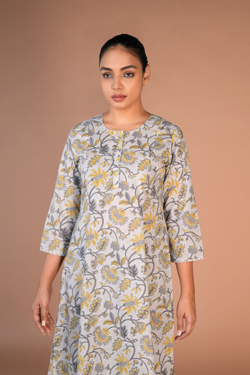 Kalanjali Ethnics Hand block printed cotton kurti - view 5