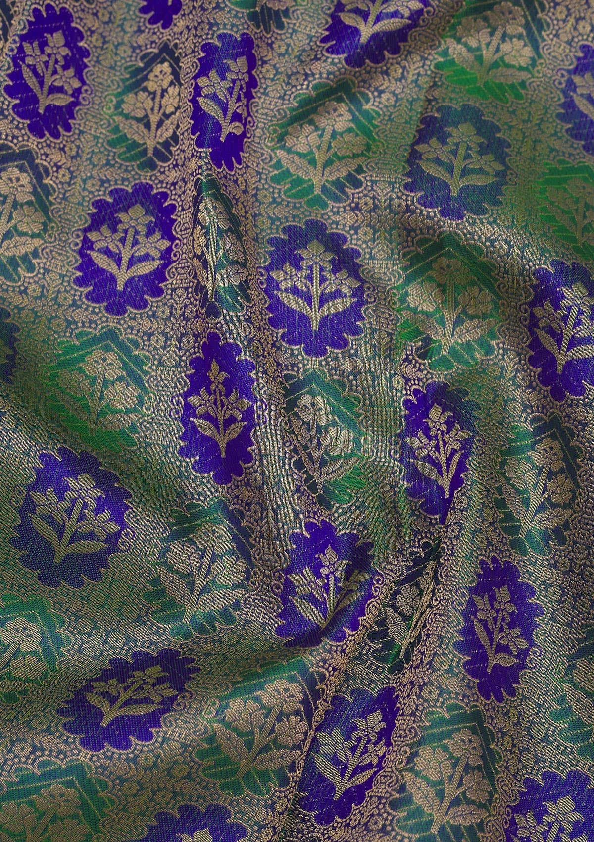 Koskii Green Zariwork Pure Silk Saree – Women's - view 2