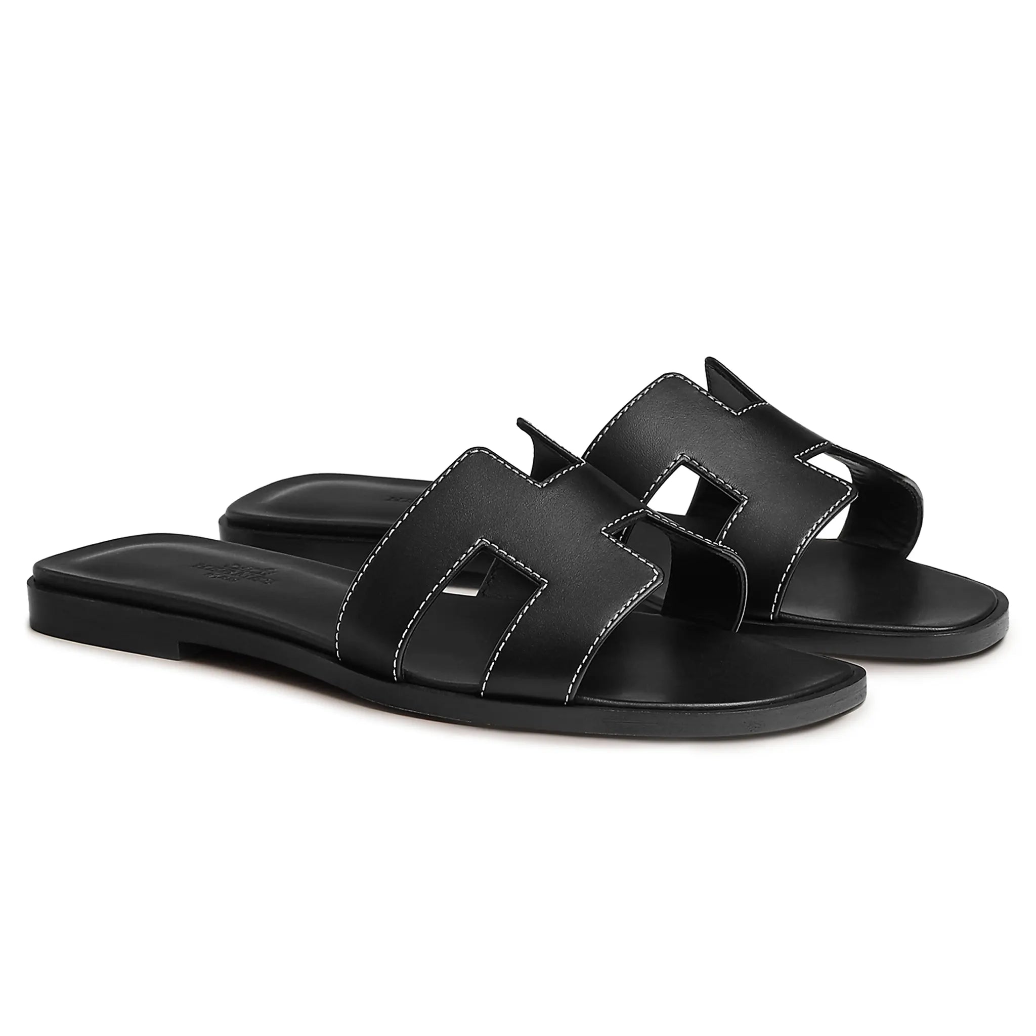 Hermès Paris Oran Black Sandal - view 2