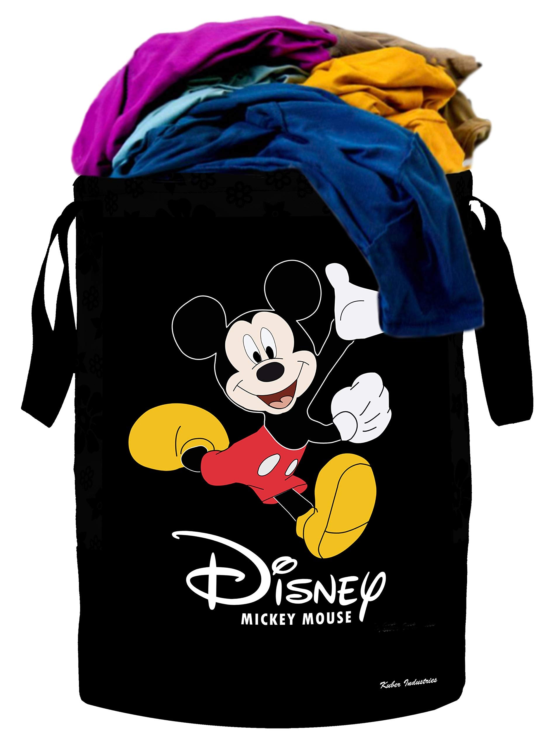 Fun Homes Disney Print Waterproof Canvas Laundry Bag, Toy Storage, Laundry Basket Organizer 45 L (Black), CTKTC46848 - view 2