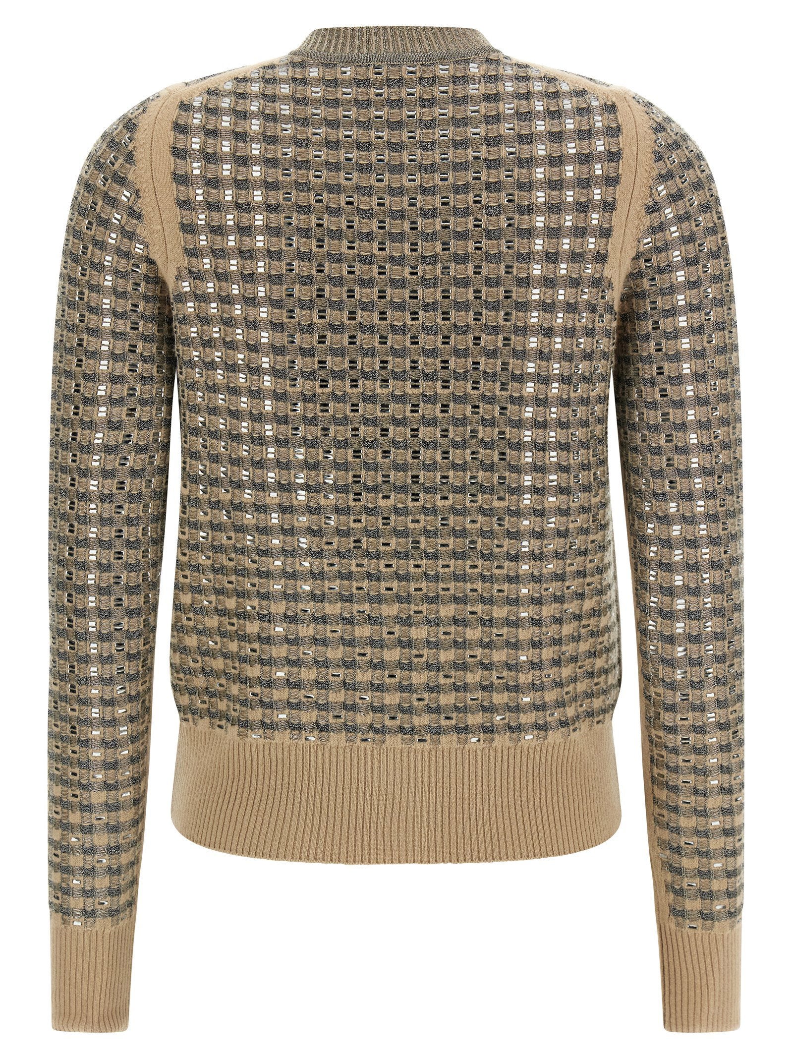 Ermanno Scervino Check Cardigan With Crystals - view 2