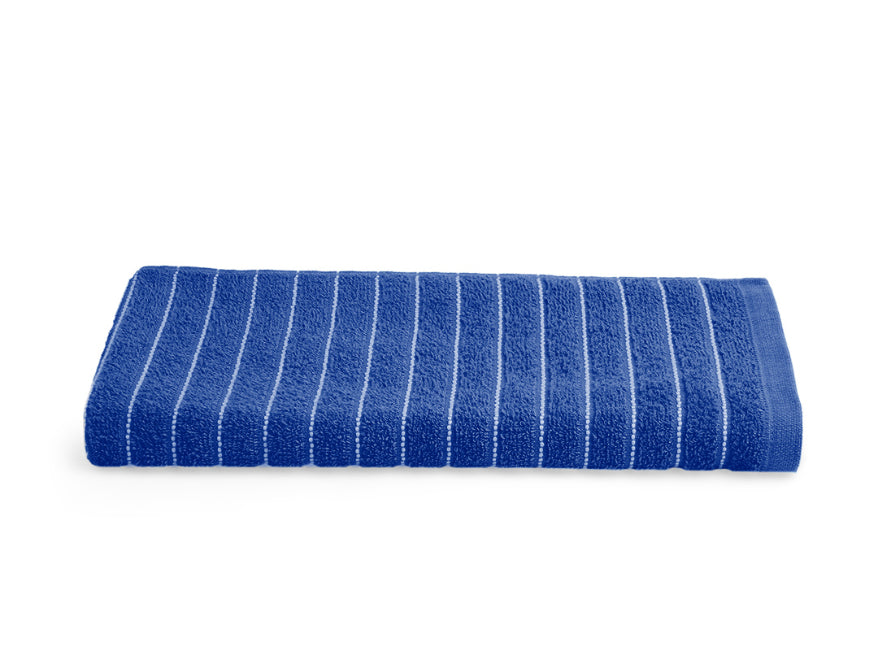 Spaces India Navy Blue - Dark Blue 100% Cotton Bath Towel - 2-In-1 By Welspun - view 3