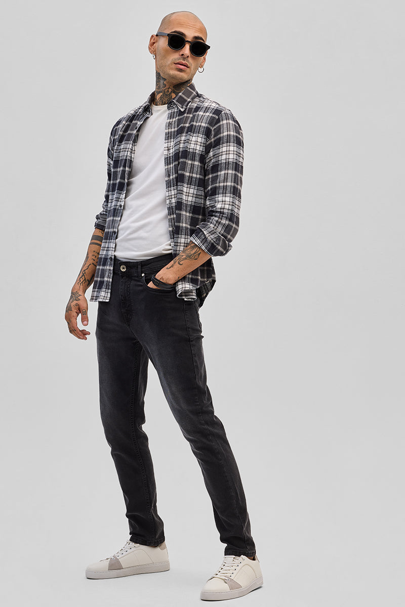 SNITCH Charcoal Grey Slim Fit Jeans - view 3