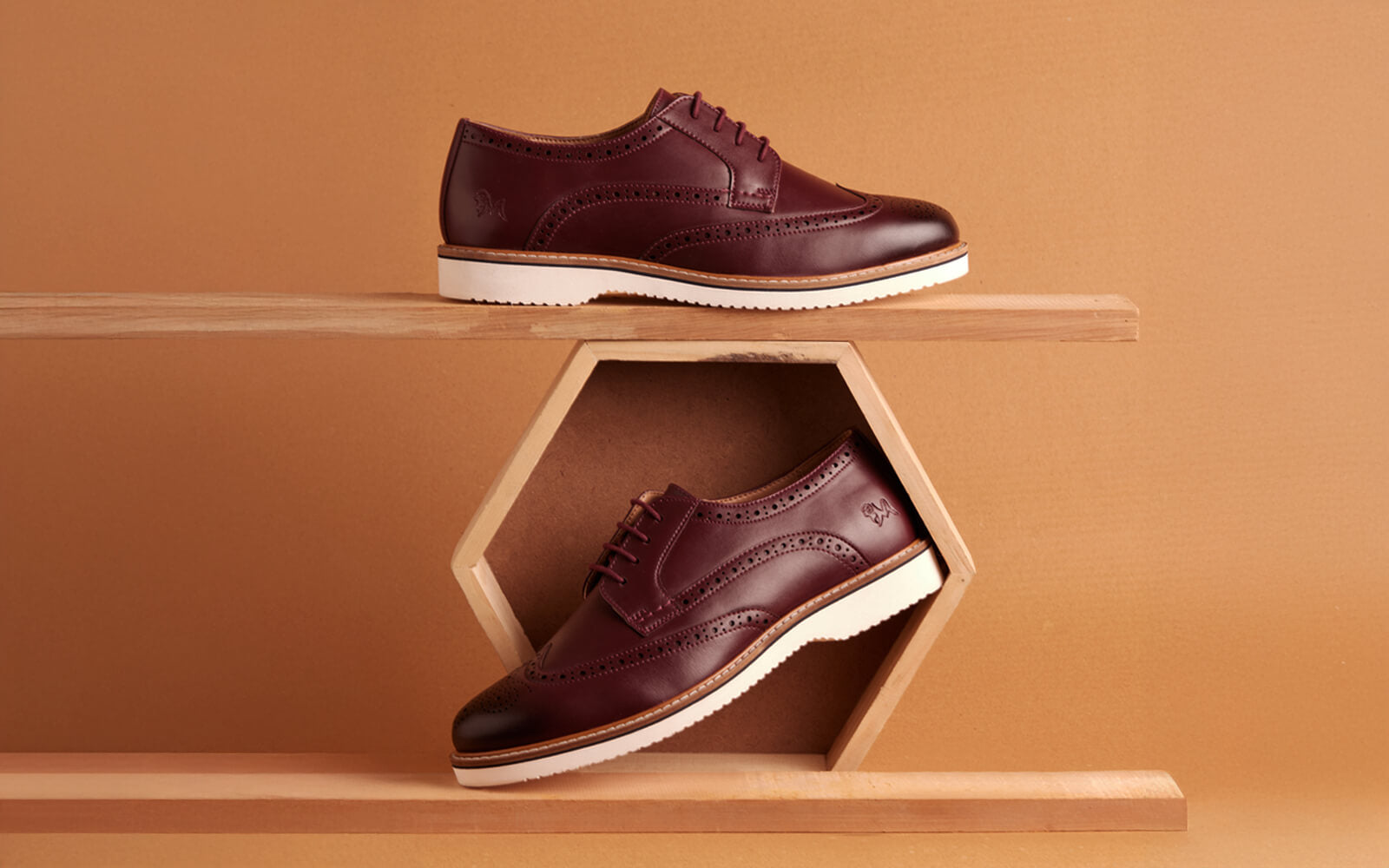 Neeman's Luxe Brogues : Burgundy - view 3