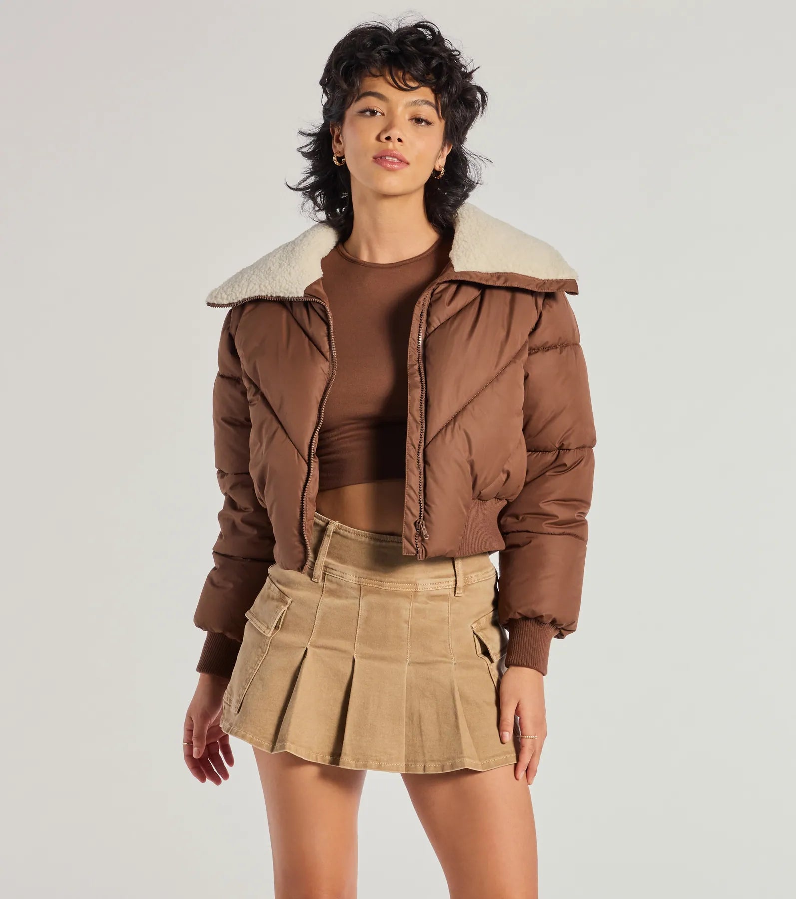Windsor Cozy Trendsetter Sherpa Collar Puffer Jacket