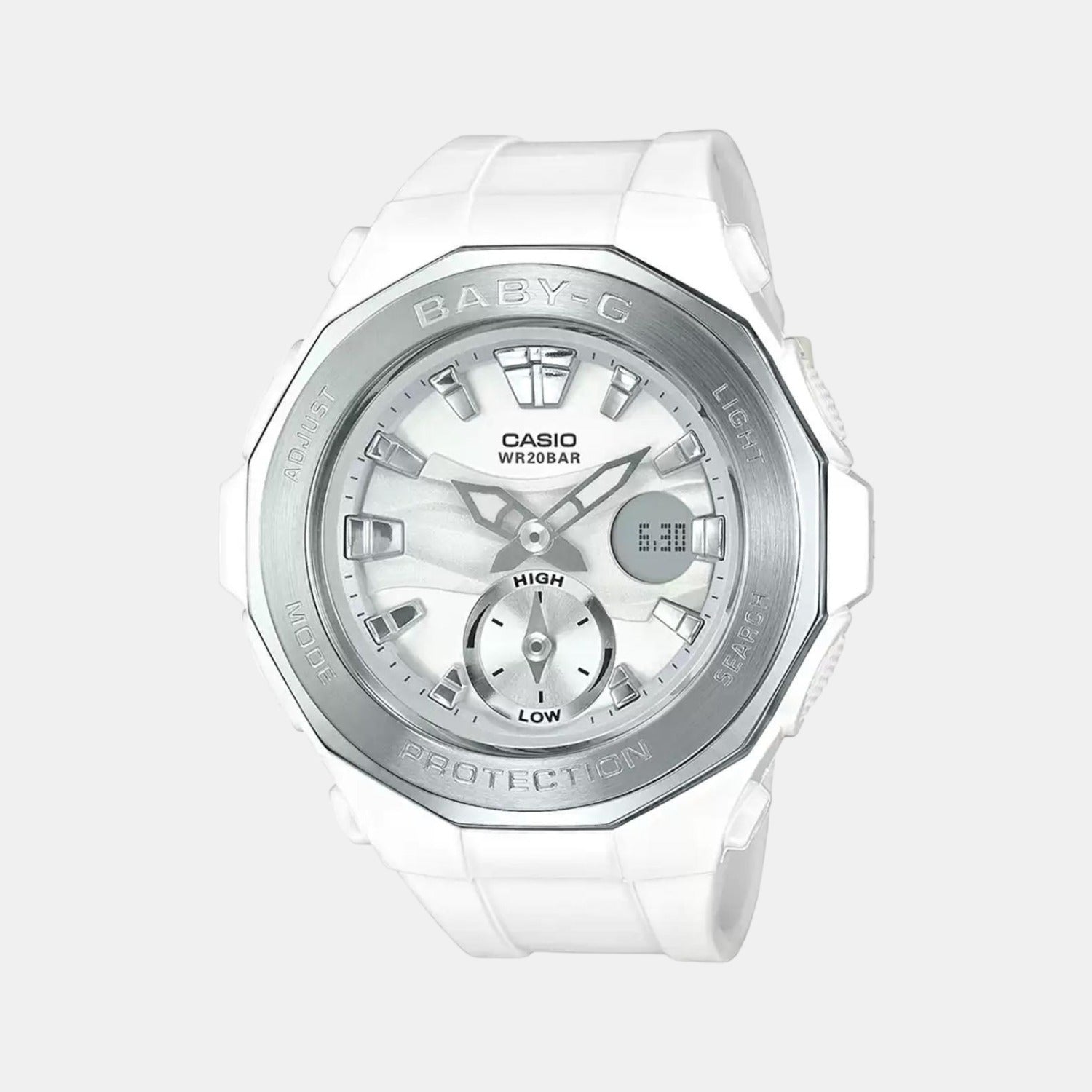 Casio Baby-G Women Quartz White Dial Analog Resin Watch BX059