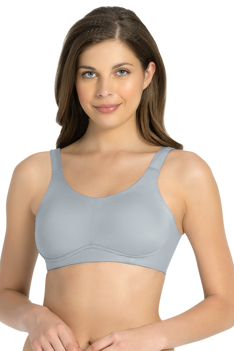 Amante Cloudsoft Support Non-padded & Non-wired Bra - Soft Gray - view 2