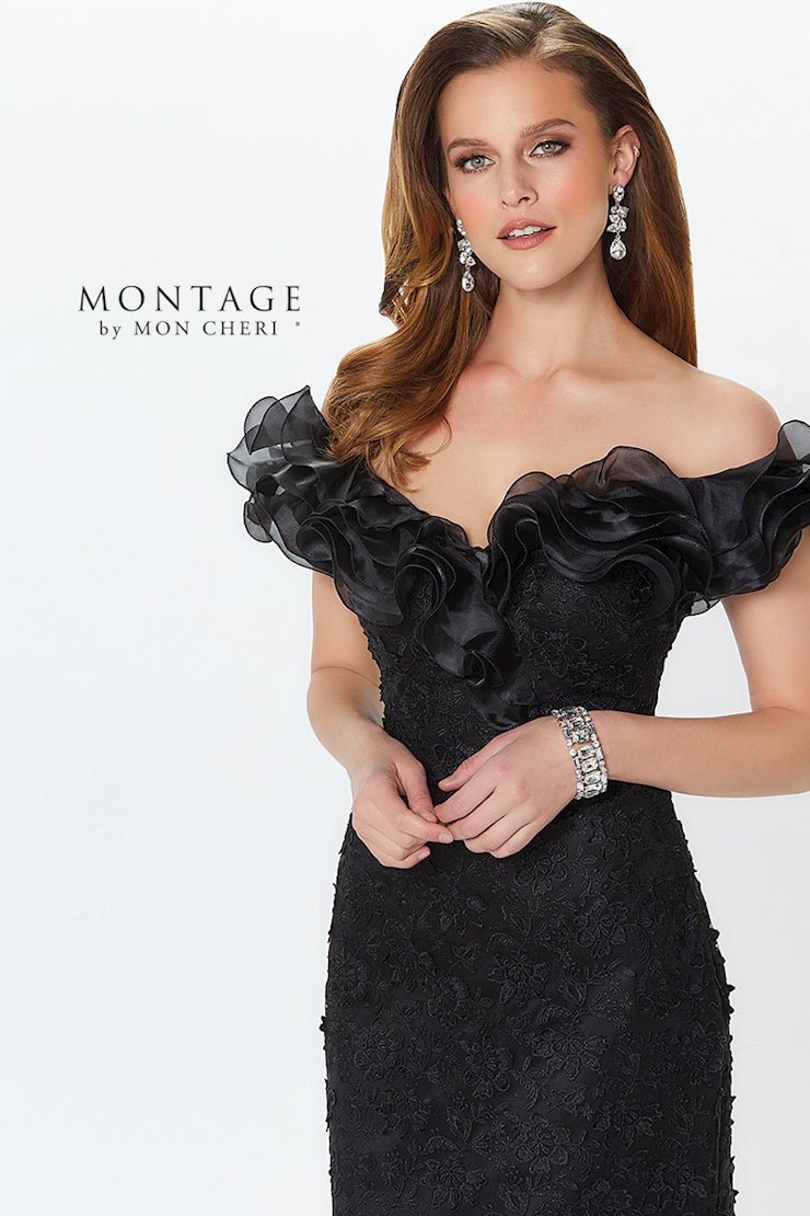 Montage 119931 Long Ruffle Formal Evening Dress - view 2