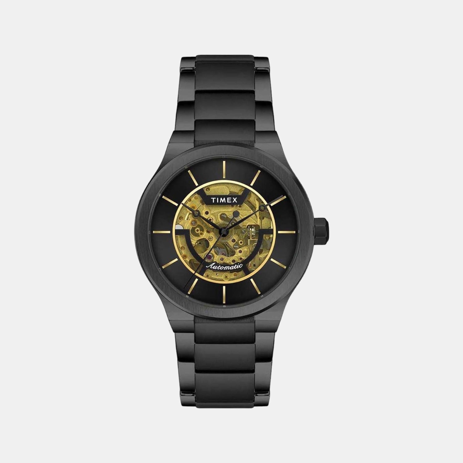 Timex E Class Men Quartz Black Dial Analog Stainless Steel Watch TWEG20900
