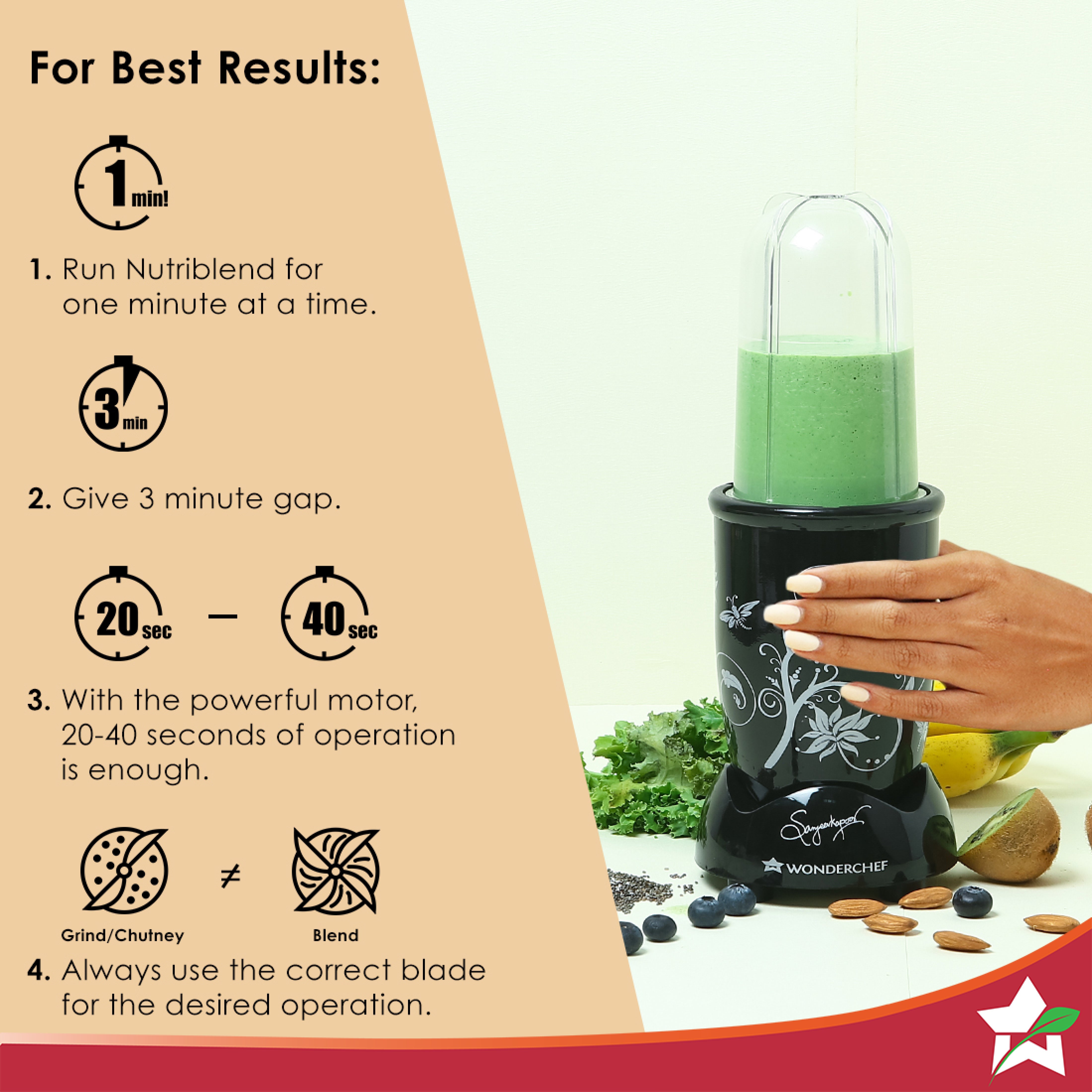 Wonderchef Renewed Nutri-blend | 400W | 22000 RPM - view 8