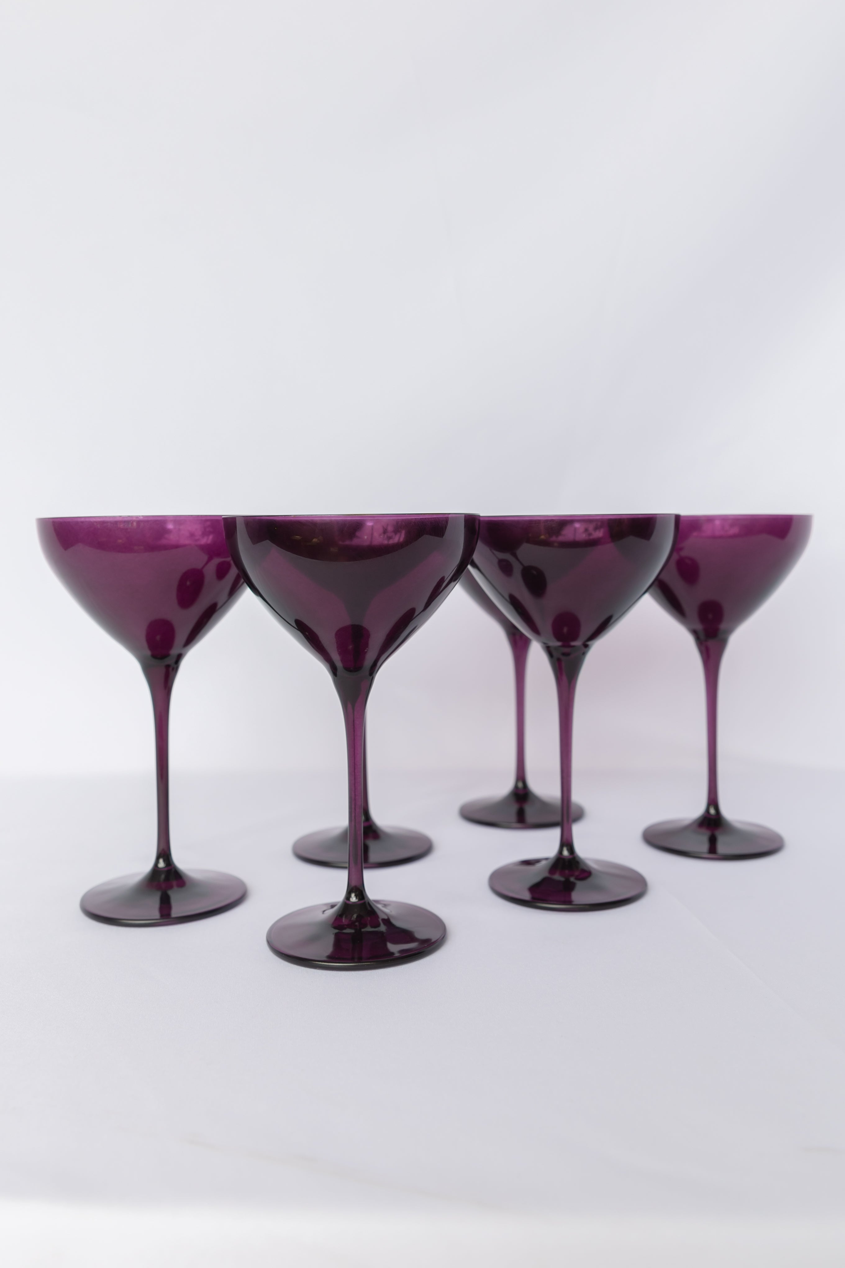 Estelle Colored Glass Estelle Colored Martini Glass - Set of 6 {Amethyst}