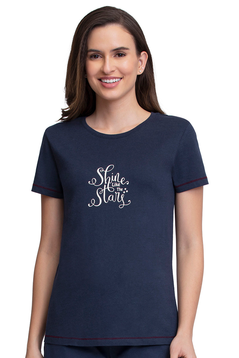 Amante Scoop Neck Sleep Tee - Midnight