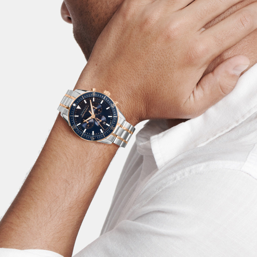 Movado Heritage Men Quartz Blue Dial Chronograph Stainless Steel Watch 3650183 - view 4