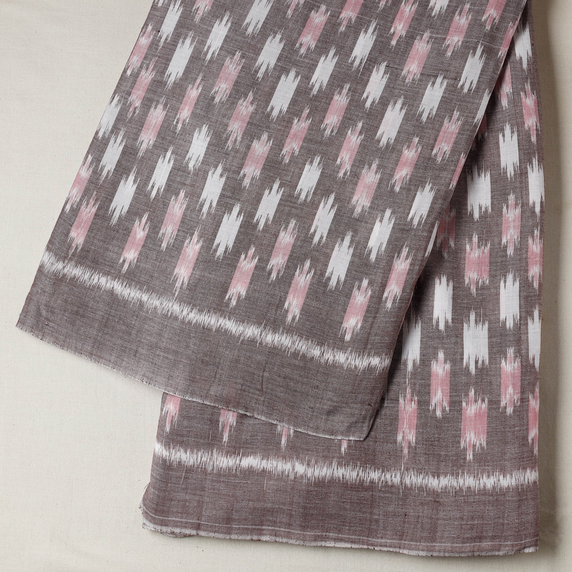 ASHOKA ASSEMBLE - CELEBRATING CRAFTS OF ODISHA Brown - Maniabandha Ikat Weave Handloom Cotton Fabric - view 2