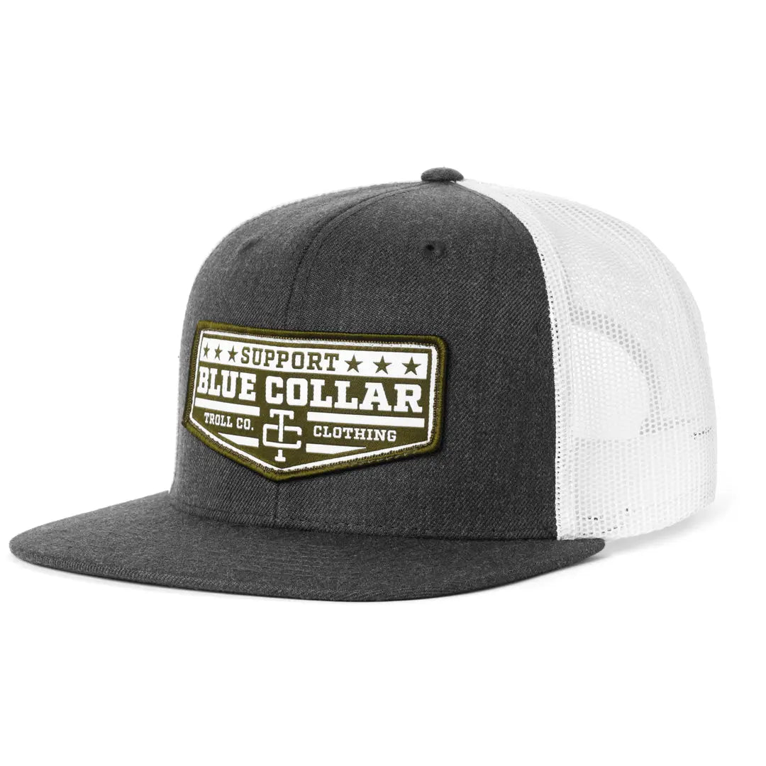 Radial Badged Snapback Hat – Heather Charcoal/White
