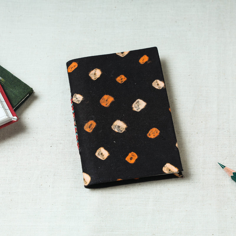 CHUTNEY CRAFT STUDIO Black - Bandhani Cover Handmade Paper Notebook (5 x 3.5 in)