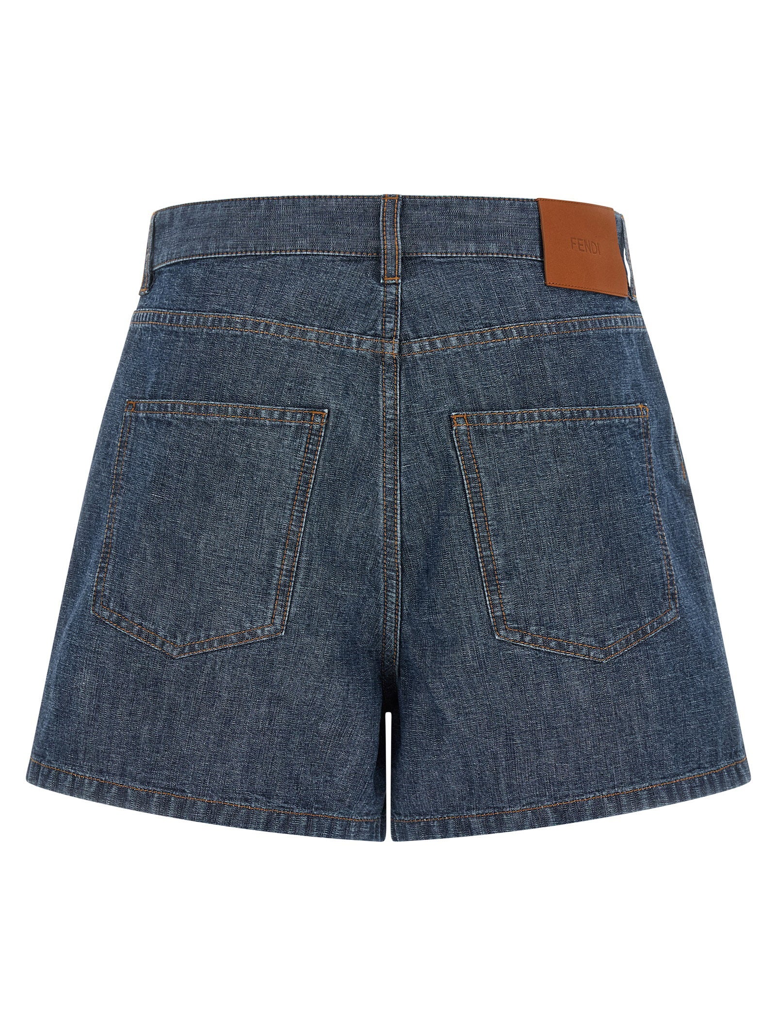 Fendi Chambray Denim Shorts – 100% cotton - view 2