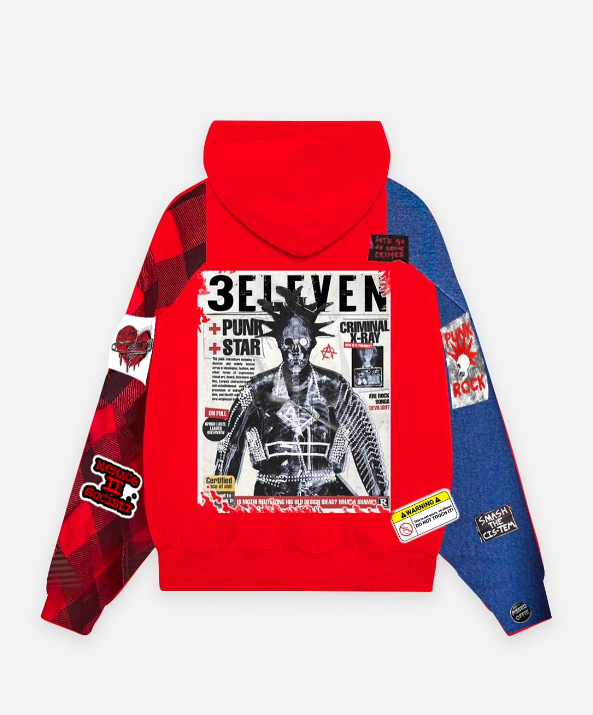 Sneaker Cafe Mumbai 3 Eleven Love Is Punk Hoodie - view 2