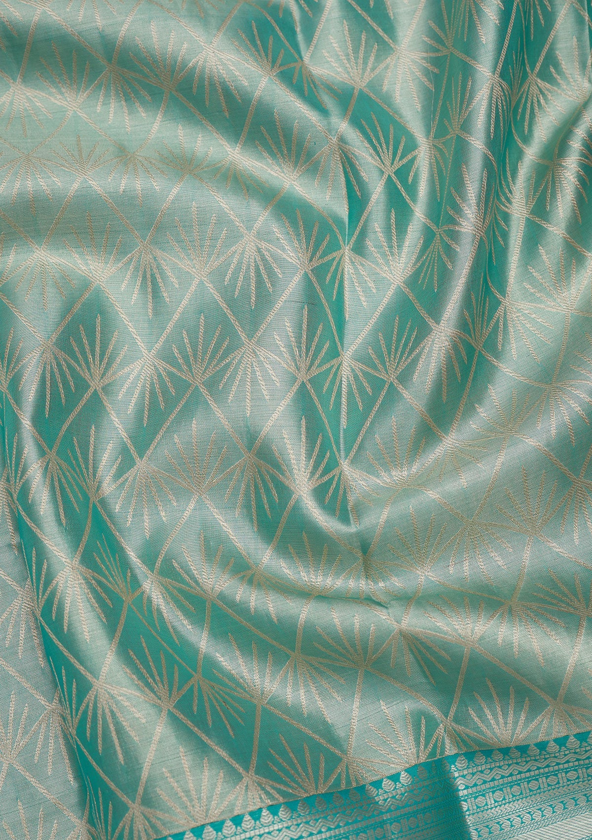 Koskii Sky Blue Zariwork Pure Silk Saree – Women's - view 2
