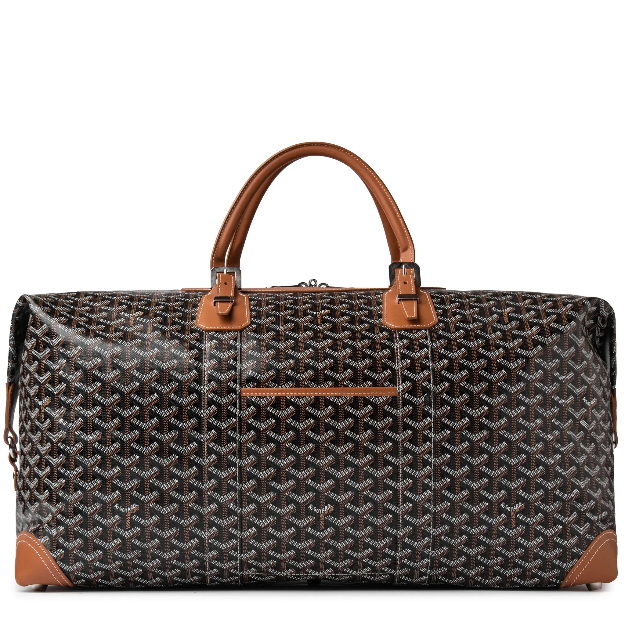 Goyard Bowling 55 Black Tan Bag