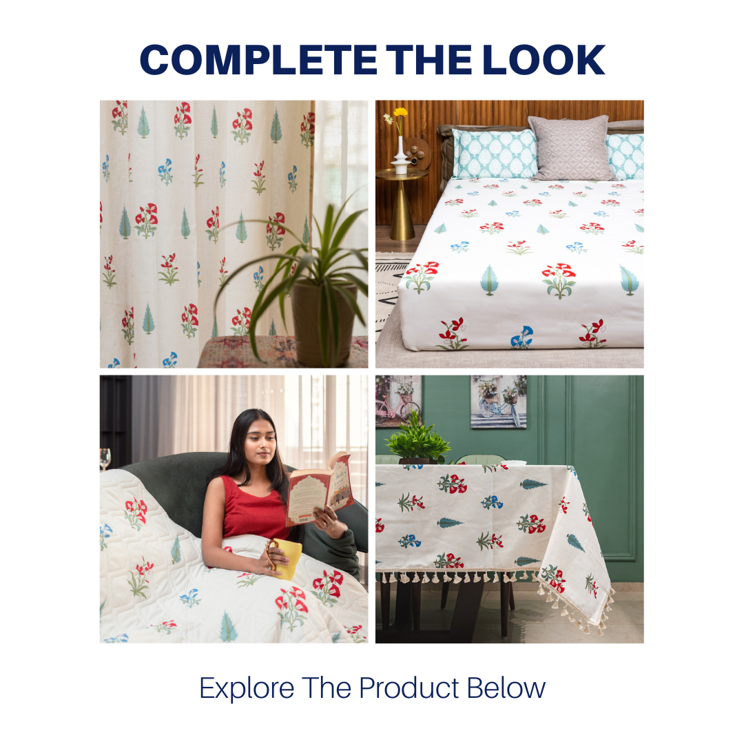 Urban Space -Home Furnishing Store Fitted King Size Cotton Bedsheet - High Garden Red - view 6