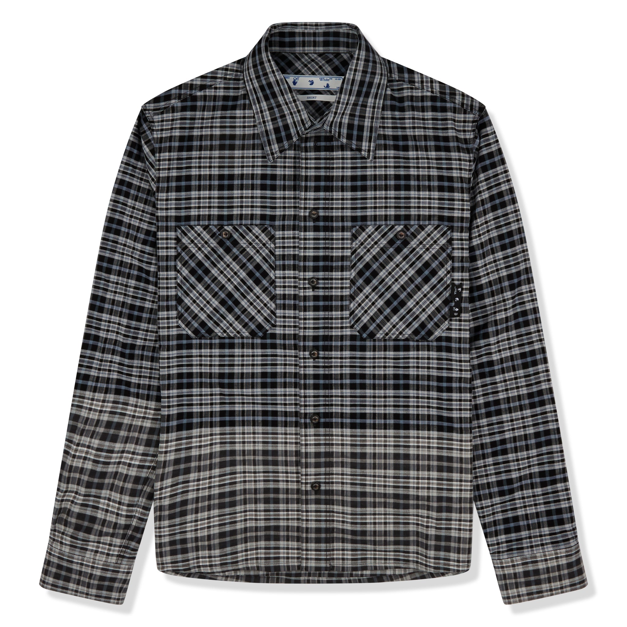 Off-White Hands Off Check Flannel Shirt – Black