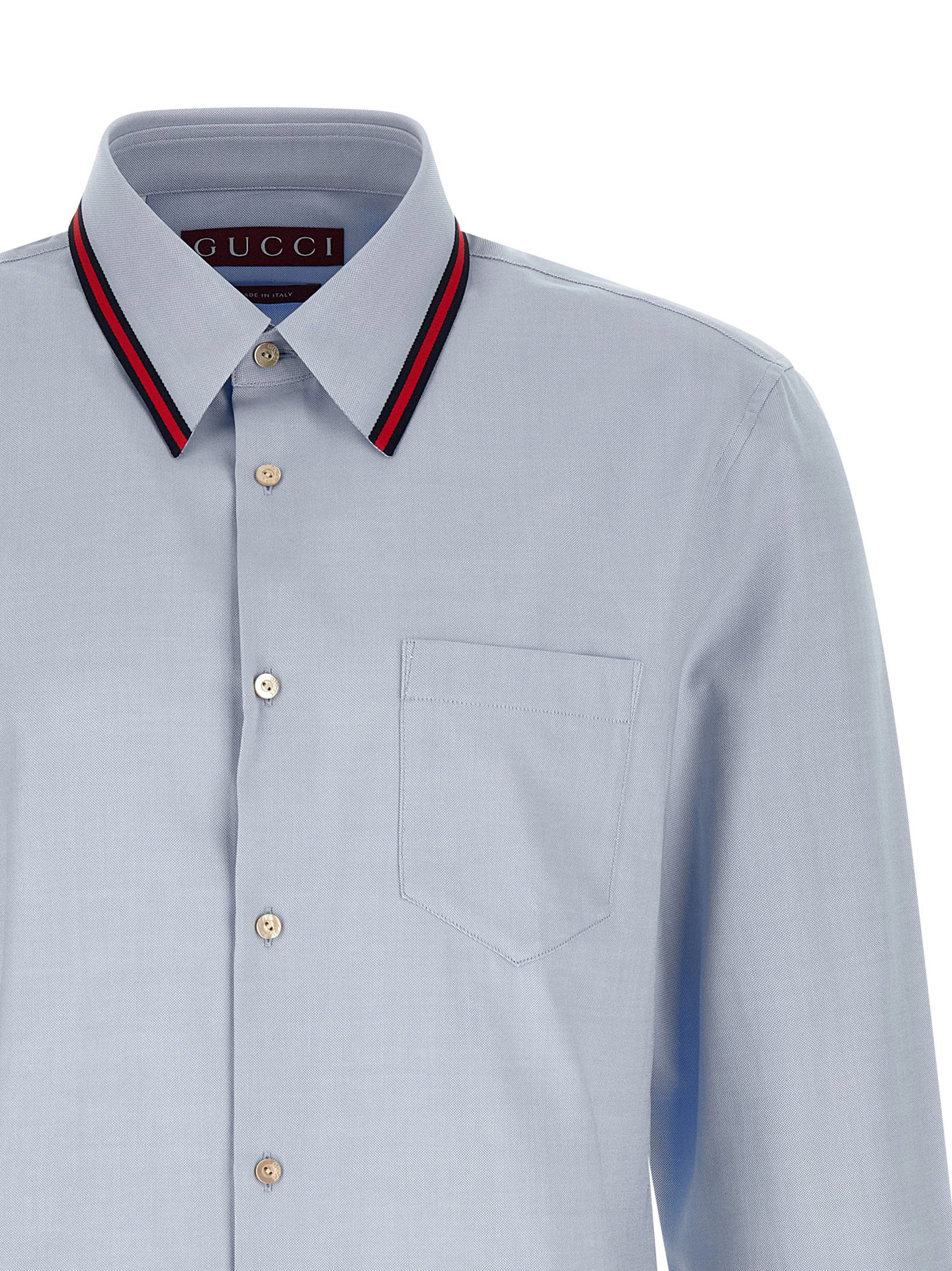Gucci Web Collar Shirt – 99% cotton, 1% polyester - view 3