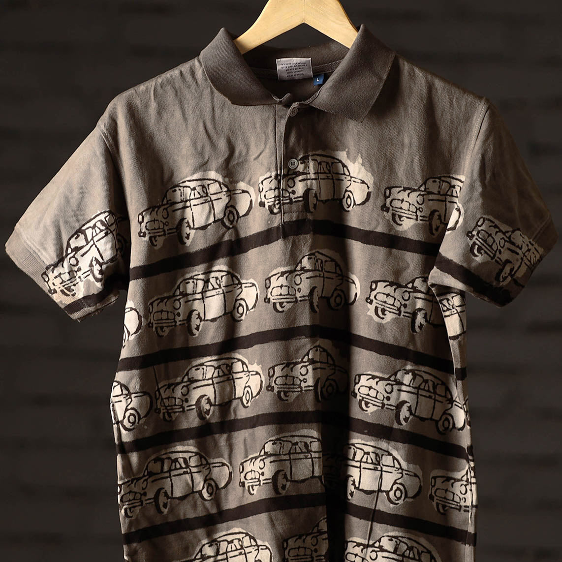 BINDAAS UNLIMITED Bindaas Block Art Printed Cotton Unisex Polo Collar T-shirt 63 - view 2