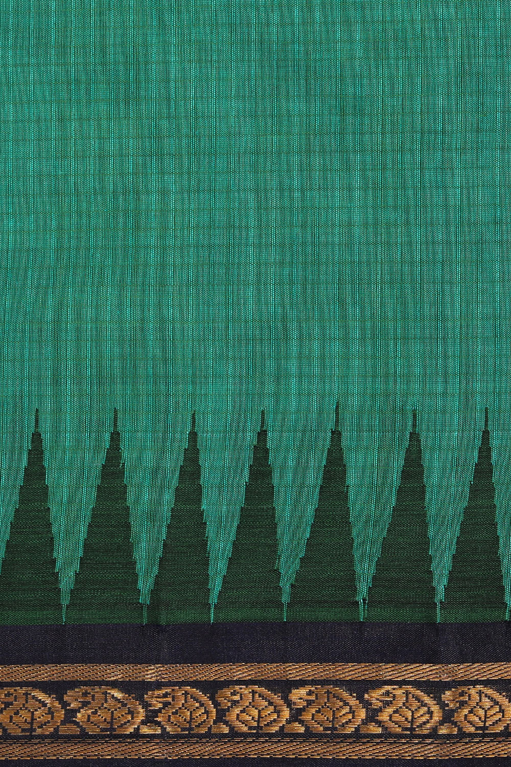 Kalanjali Gadwal Teal Green Saree – Women's - view 2
