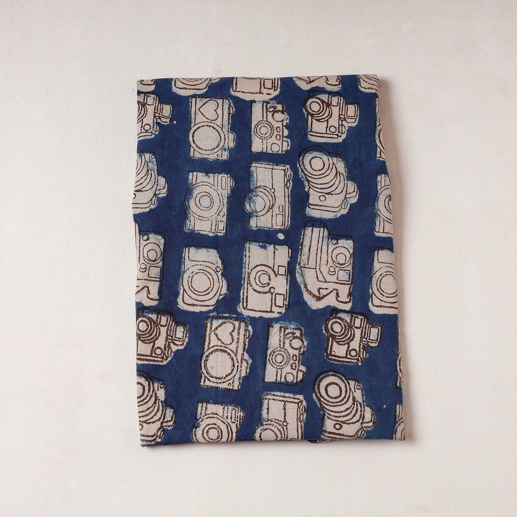 BINDAAS UNLIMITED Blue - Bindaas Block Printed Cotton Precut Fabric (2.15 meter)