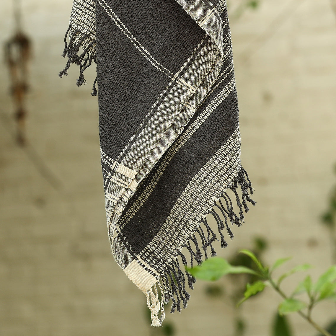 KACHCHH JI CHHAAP Black - Organic Kala Cotton Pure Handloom Towel - view 3