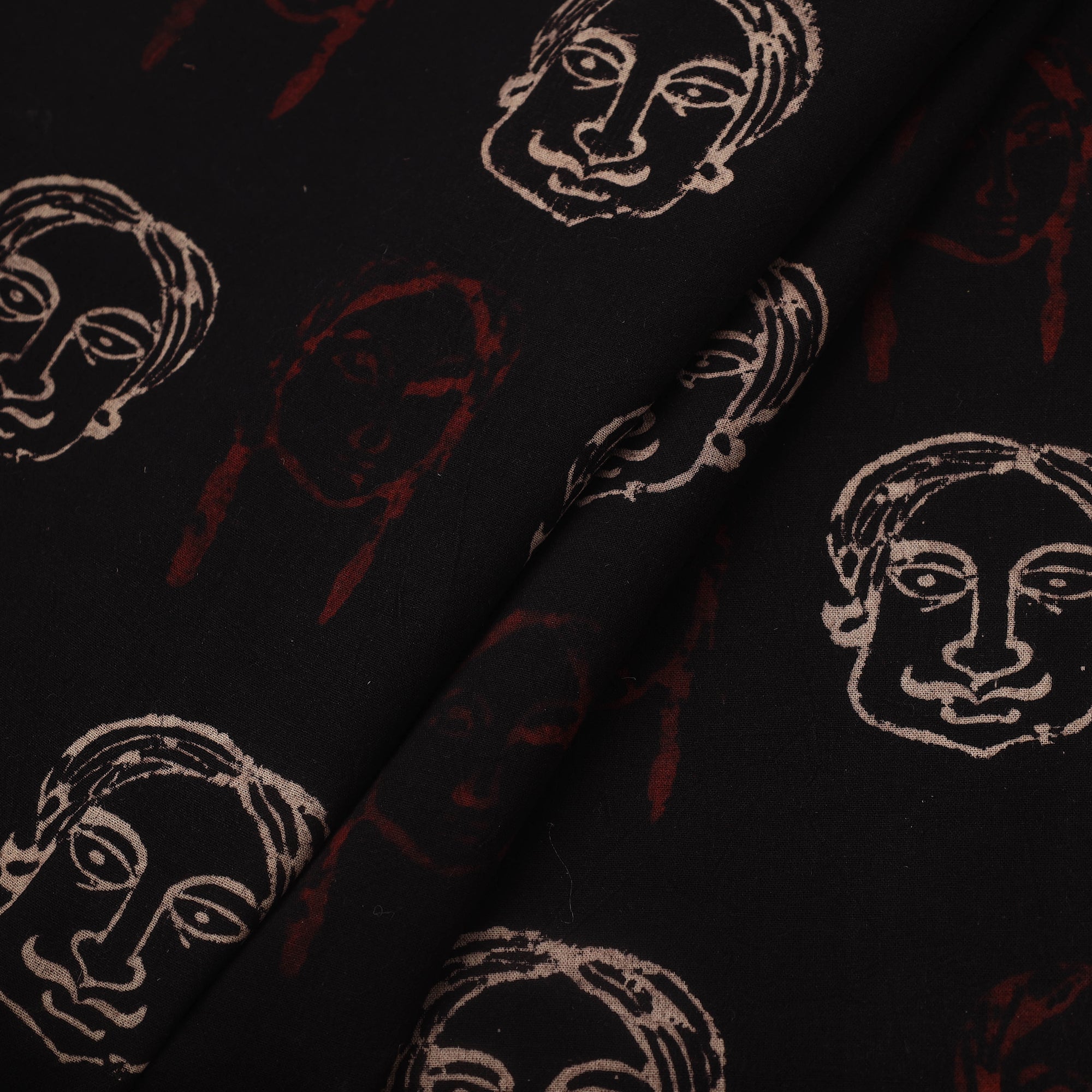 BINDAAS UNLIMITED Black - Natural Dyed Cotton Bindaas Block Print Fabric 10 - view 2