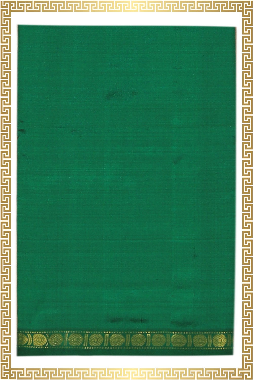Kalanjali Kanchi Silk Green Dhoti With Kanduva (8 X 4)