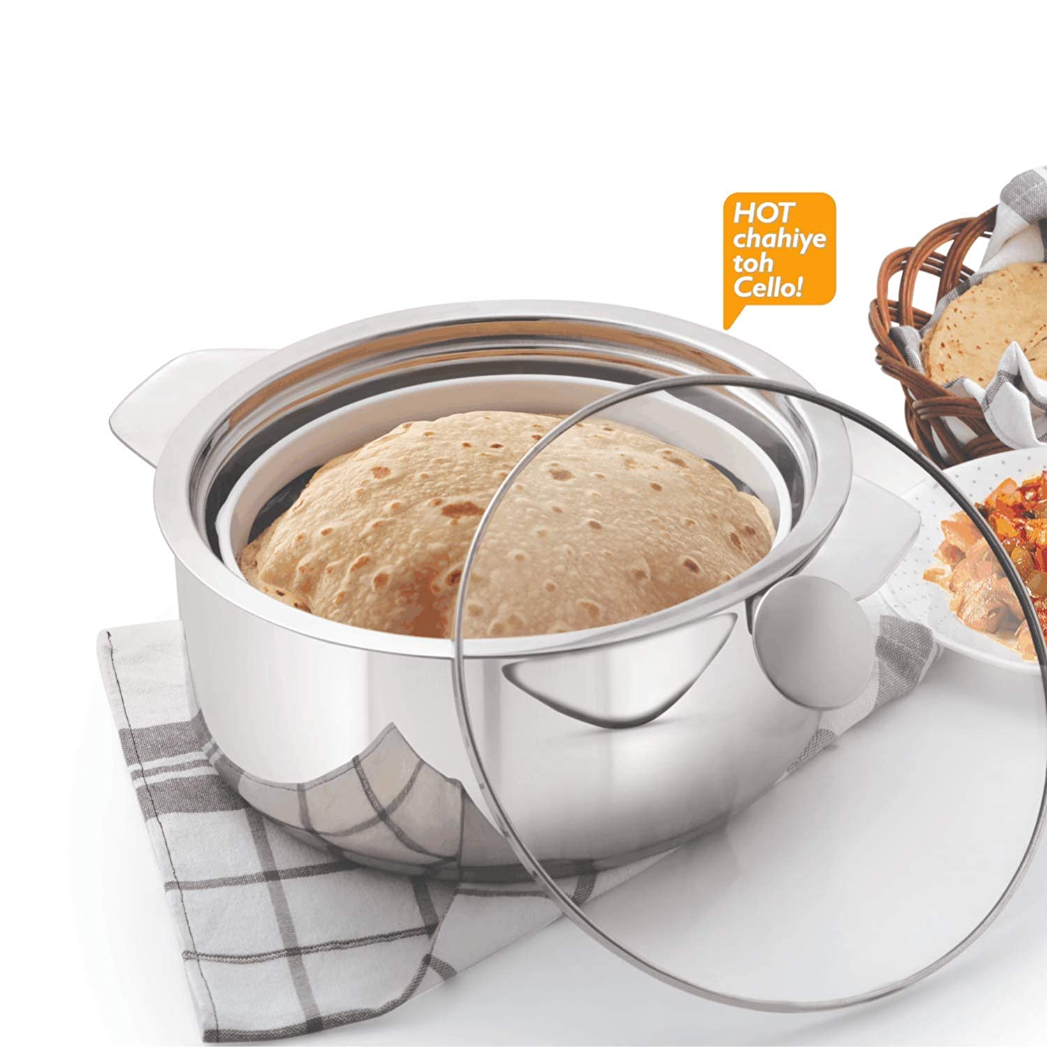Cello Roti Plus Stainless Steel Casserole, Big - view 2