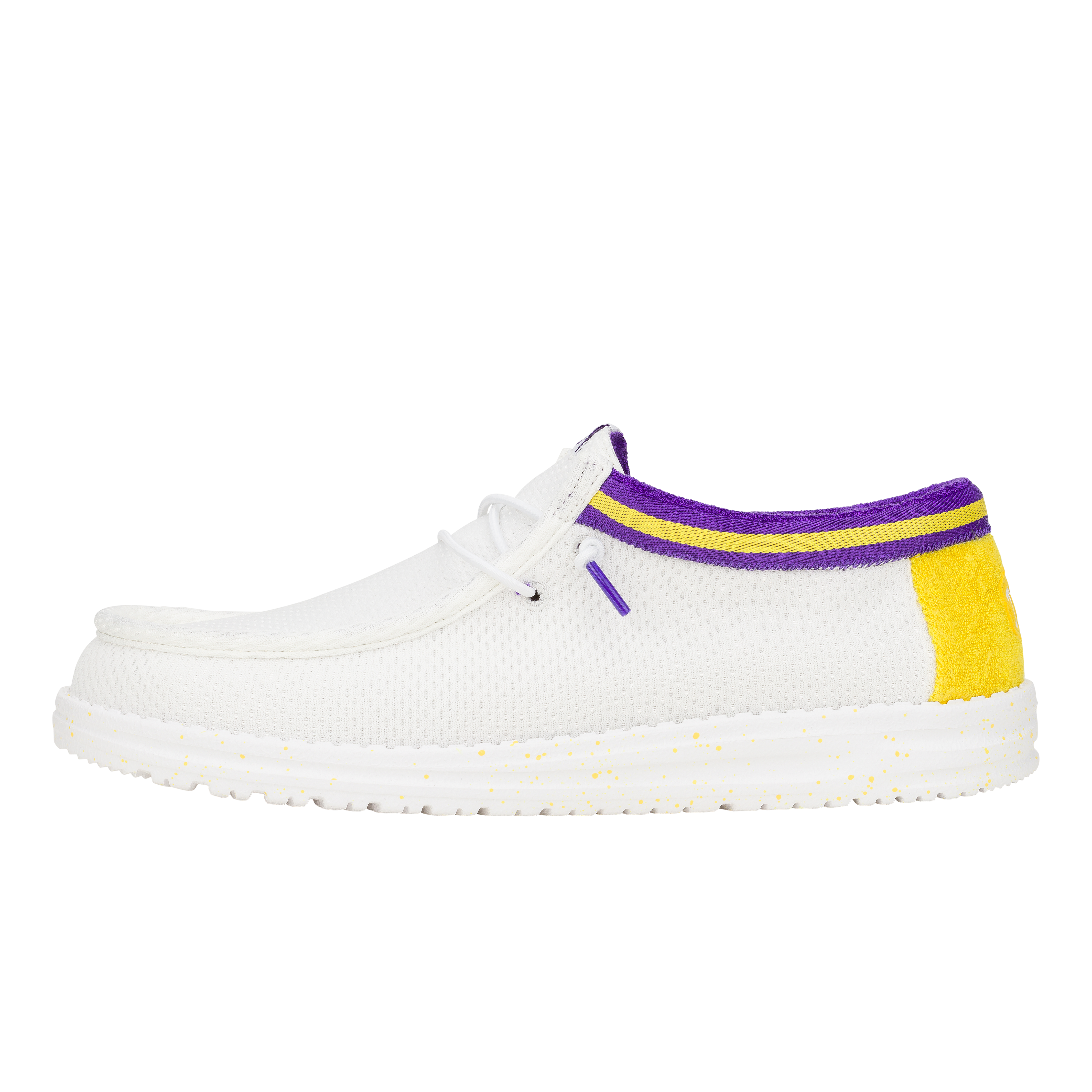 HEYDUDE shoes Wally Varsity Jersey - White Yellow