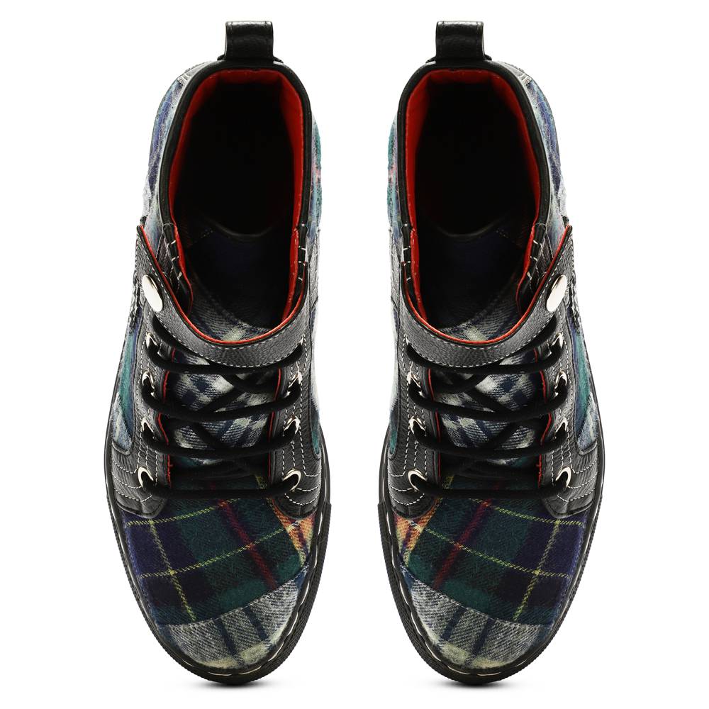 Banjaaran India Green Tartans High_Tops for Men (discontinued) - view 2